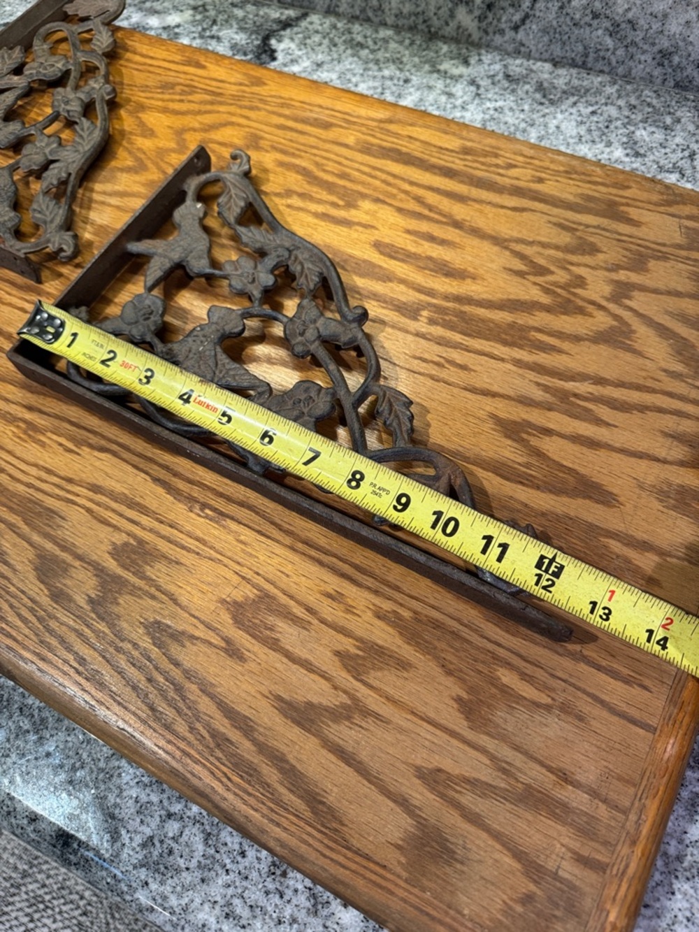 Ornate Cast Iron Floral Wall Brackets (set of two matching) - Picture 9 of 10
